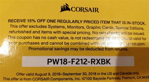 I Know It Is Not Much But If You Want This Coupon For Corsair Then Its