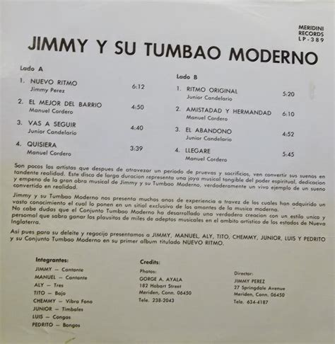 La Salsa Vive Jimmy Y Su Tumbao Moderno