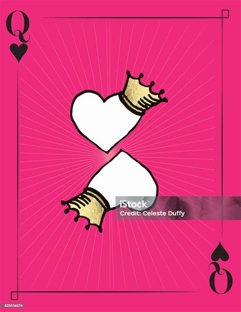 Queen Of Heart Playing Card Stock Illustration Download Image Now Hearts Playing Card