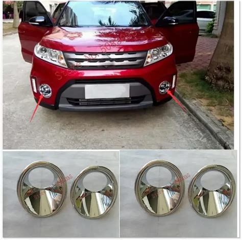 For Suzuki Vitara 2016 2018 Car Body Front Fog Light Lamp Detector Frame Stick Styling Abs