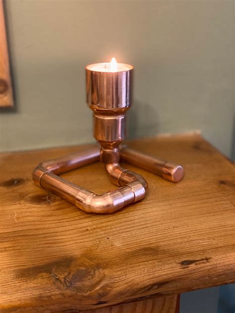 Copper Tea Light Holder Etsy