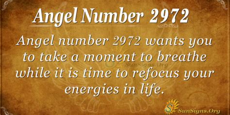 Angel Number 2972 Meaning Refocus Your Energies SunSigns Org