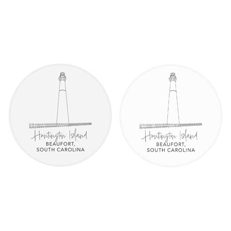 PS MADE FOR YOU | Huntington Island Lighthouse| Absorbent Car Coasters ...