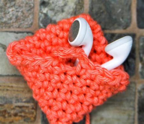 Crochet Earbud Holder Salty Pearl Crochet