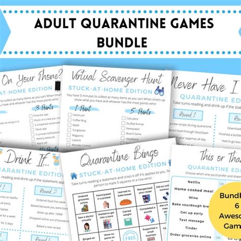 Quarantine Adult Birthday Games Quarantine Games Bundle Etsy