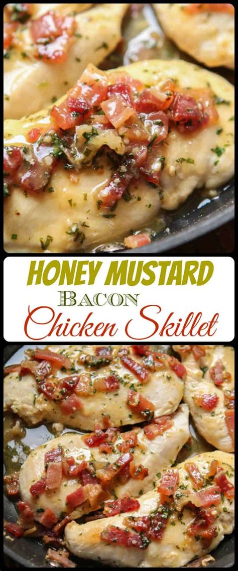 Honey Mustard Bacon Chicken Skillet Is An Easy And Delicious Recipe For