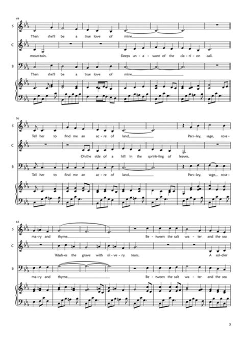 Scarborough Faircanticle By Simon And Garfunkel 3 Part Digital Sheet Music Sheet Music Plus