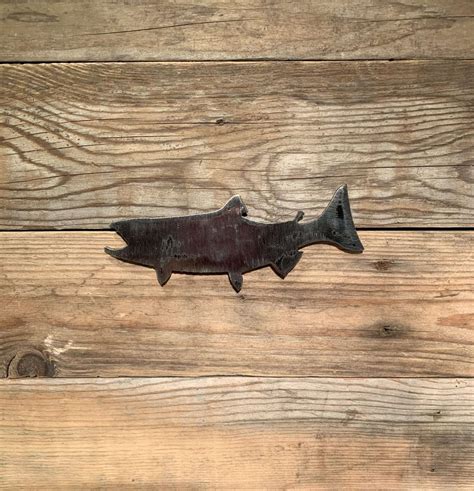 Hammered Silver Painted Ornament - Fish - Bear Hill Studio