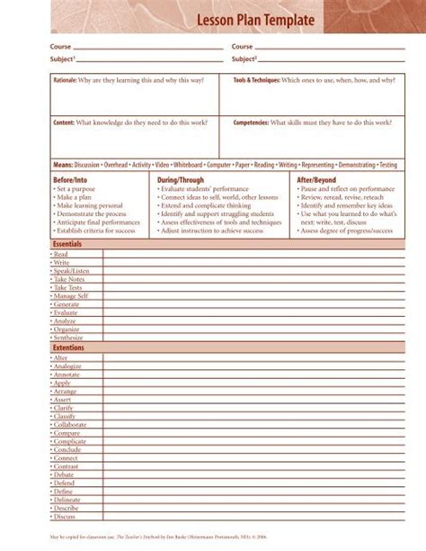 Reteach Lesson Plan Template