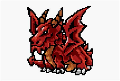 Minecraft Pixel Art Dragon, HD Png Download , Transparent Png Image ...