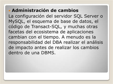 Funciones De Un Dba Tipos De Bd Ppt