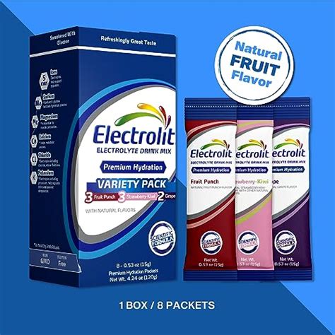 Electrolit Electrolyte Powder Flavored Hydrating Drink Mixes For Dehydration