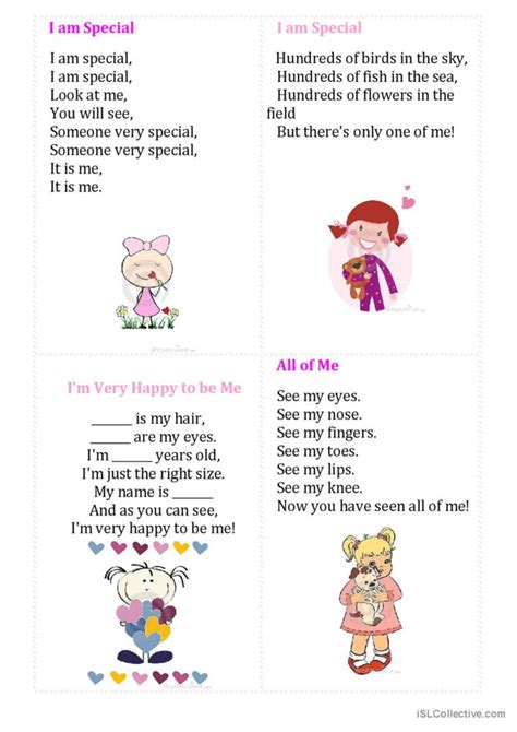 All About Me Poem English Esl Worksheets Pdf And Doc