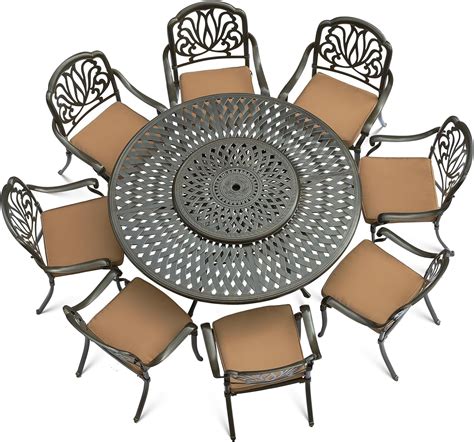 Amazon Vivijason Piece Patio Furniture Dining Set Rust Free