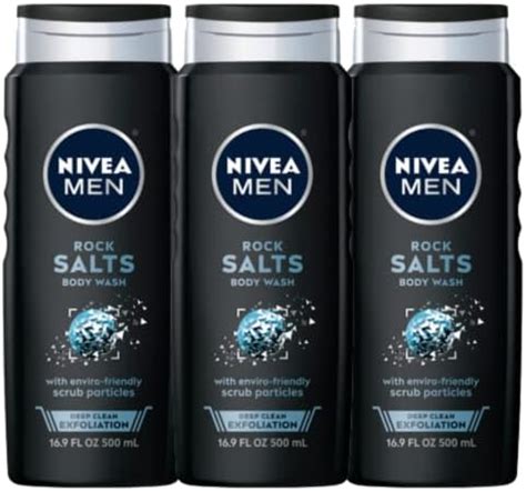 Nivea Men Deep Rock Salts Body Wash Exfoliating Deep Clean With