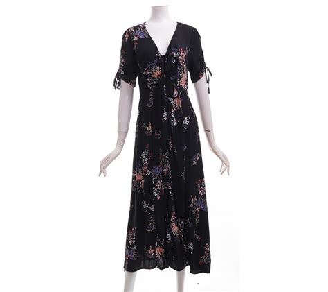 Pakaian Dress Midi Dress Dotti Black Floral Midi Dress Tinkerlust