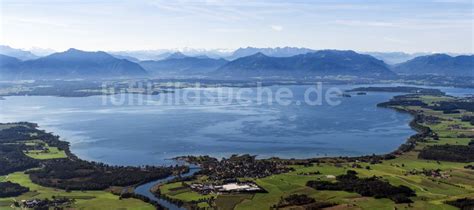 Luftbild Seeon Seebruck Panoramablick Ber Den Gesamten Chiemsee In