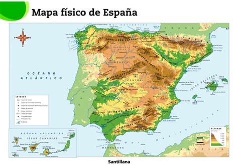 Mapa Fisico Espa A Ppt