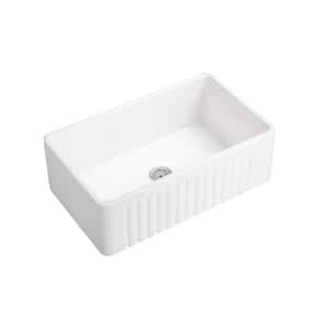 Reviews For Altair Trento White Ceramic 33 In Single Bowl Farmhouse