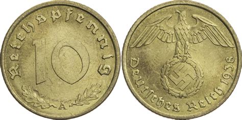 Drittes Reich 10 Reichspfennig 1938 A Kursmünze vz MA Shops