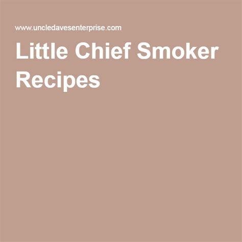 Little Chief Smoker Salmon Brine Recipe