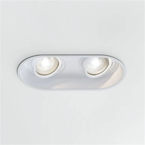 Astro Minima Round Twin Adjustable Matt White Downlight