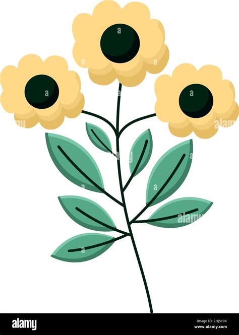 Yellow Flowers Illustration Stock Vector Image And Art Alamy