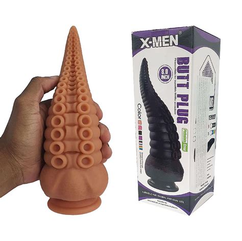 Plug Anal Em Silicone Escalonado Ventosas Ponta Flex Vel