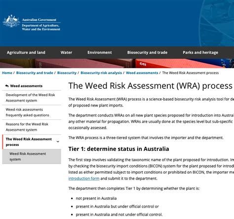 Fao Sfm Tool Detail The Weed Risk Assessment Wra Process