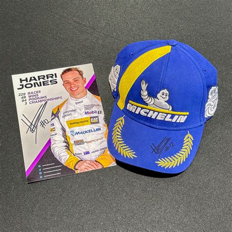 Signed Michelin Podium Cap Harri Jones Racing Driver