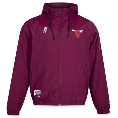 Jaqueta Corta Vento Capuz New Era Windbreaker Nba Chicago Bulls