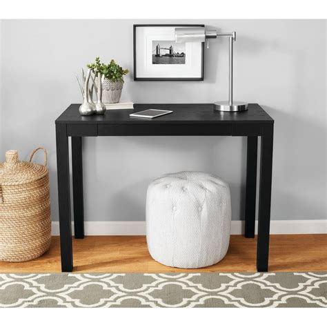 Mainstays Parsons Desk With Drawer Black Oak