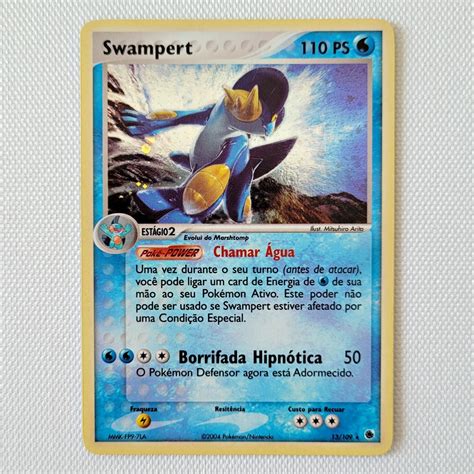 Carta Antiga Pokemon Swampert 13 109 Holo Rare Ex Ruby Sapphire