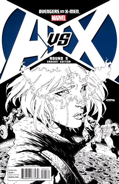 Avengers Vs X Men 5 Variant Sketch Cover By Ryan Stegman Avengers Vs X Men 2012 Series