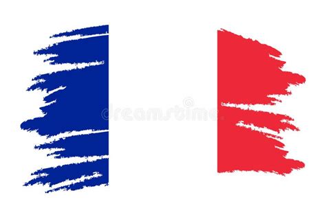 Französische Flagge Des Aquarells Abstrakte Fahne Von Frankreich Stock