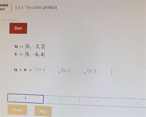 Solved U 0−22 V 8−64 U×v Ex5ex5 Ex 5