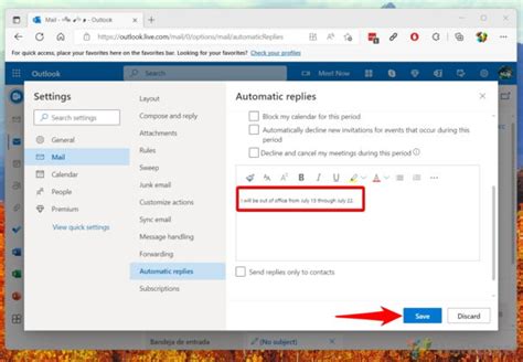 How To Set An Out Of Office Message In Outlook Winbuzzer