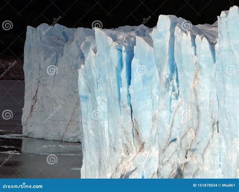 Iceberg Ghiacciaio Artico La Parete Di Ghiaccio Blu Fotografia Stock