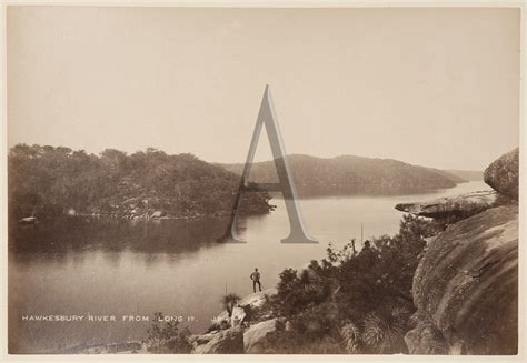 Hawkesbury River From Long Is Antique Print Map Room