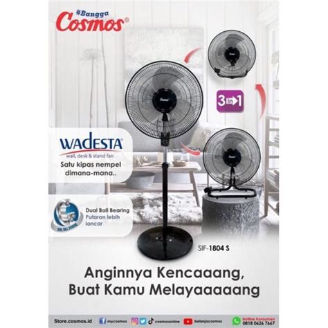 Jual Cosmos Wif Wif Wall Fan Inch Baling Baling Besi