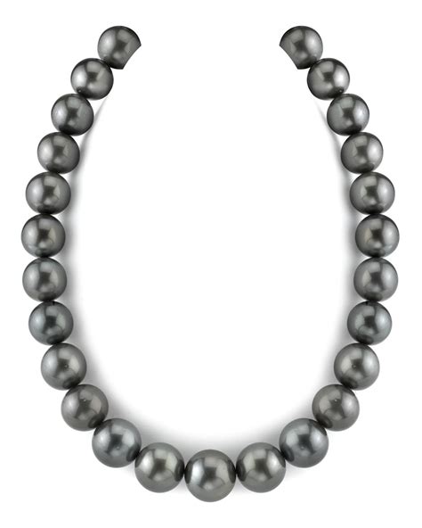 Certified Mm Black Tahitian South Sea Pearl Necklace