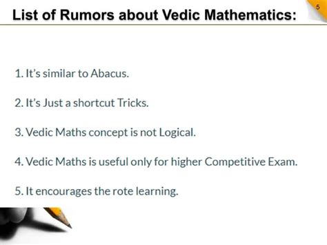 5 Rumors About Vedic Mathematics Ppt