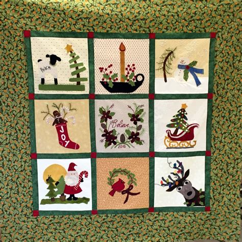 Wool Applique Christmas Quilt Block Of The Month Wpaula K