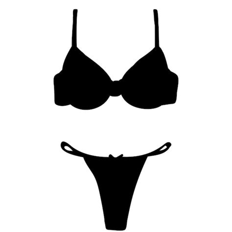 Premium Vector Vector Isolated Black Silhouette Of Lingerie