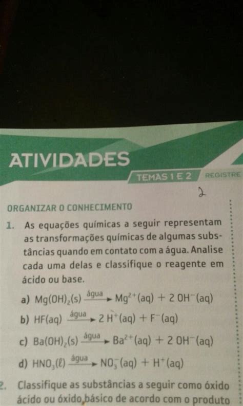 As Equa Es Qu Micas A Seguir Representam As Transforma Es Qu Micas De