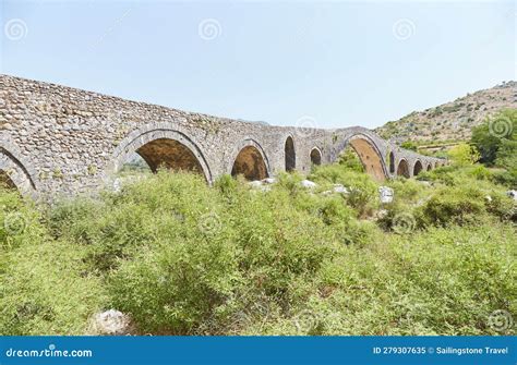 The Historic Ottoman Era Mesi Bridge Outside Of Shkoder Albania Stock