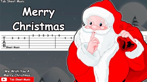 We Wish You A Merry Christmas Guitar Tutorial Tab Youtube