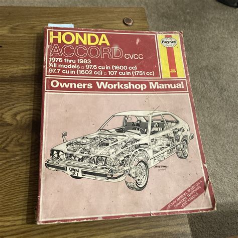 Haynes Honda Accord Cvcc Automotive Repair Manual Us