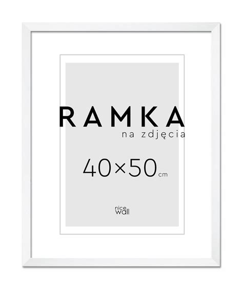 Ramka na zdjęcia 40x50 cm 50x40 cm Biała 12644516533 Allegro pl