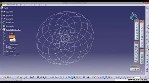 Catia V5 Creation Of Circles Using A Specific Formula And The Circlectrradius Parameter Youtube